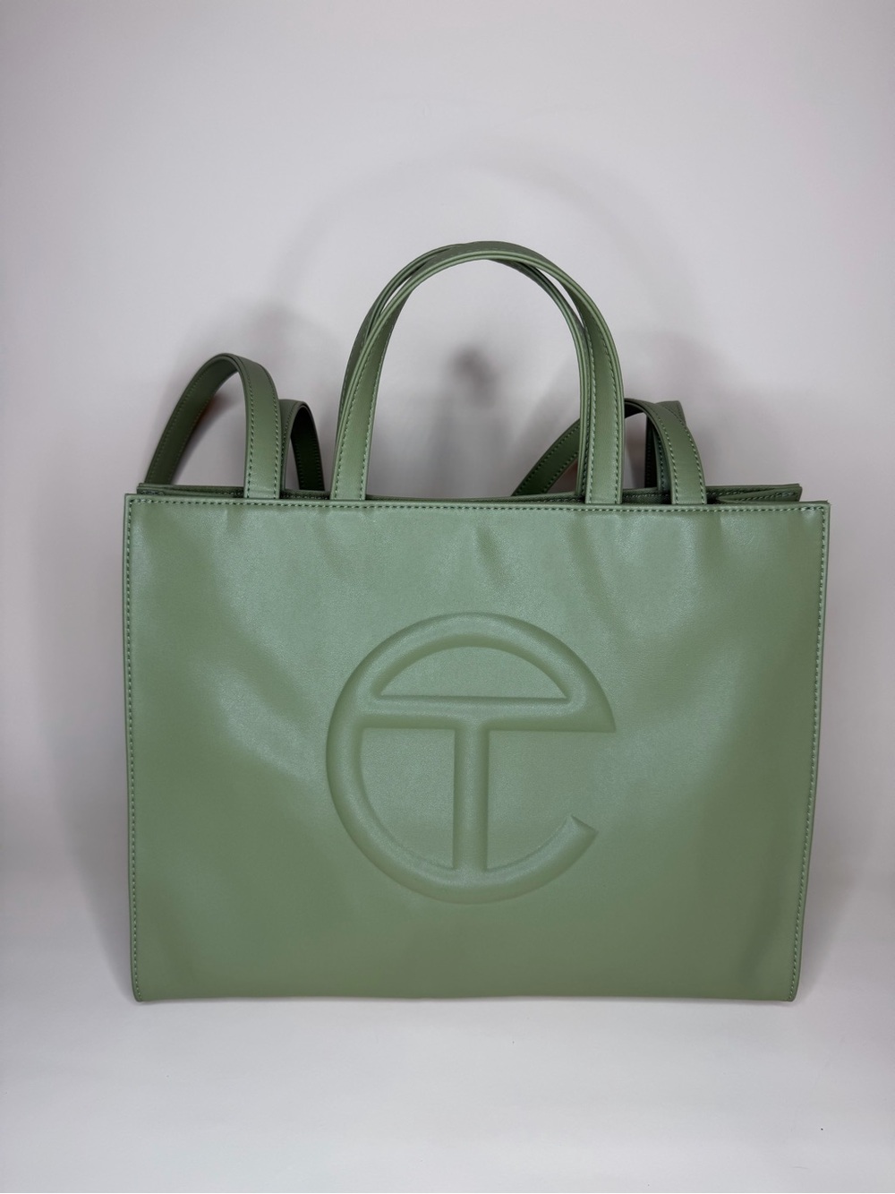 Large Telfar Shopping Bag in color Drab
